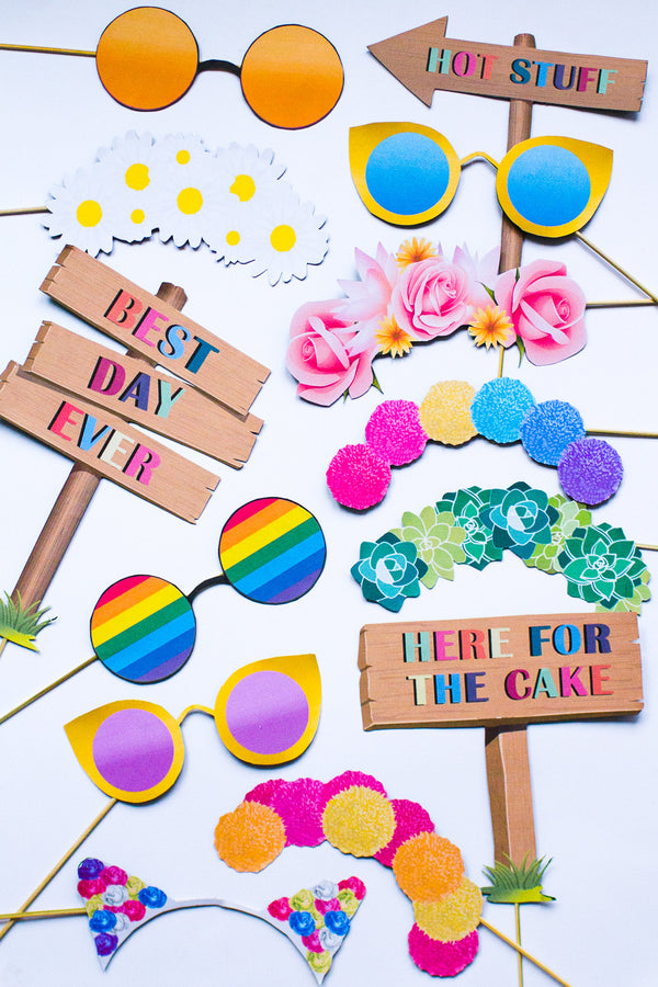 FESTIVAL THEMED PHOTO BOOTH PROPS PACK PRINTABLES