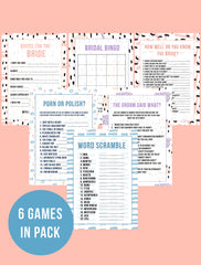 BRIDAL SHOWER / HEN / BACHELORETTE PARTY CONFETTI THEMED GAMES ...