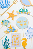 MERMAID THEMED PHOTO BOOTH PROPS PRINTABLES